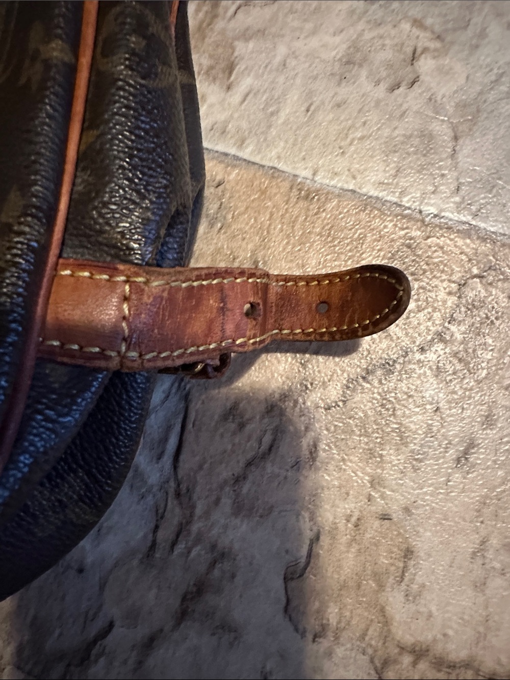 Louis Vuitton Saumur Monogram Crossbody in Dark Brown and Tan - Picture 6 of 16